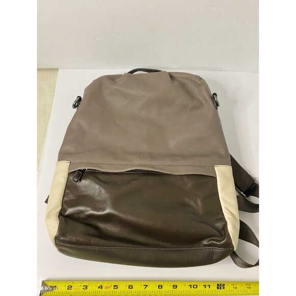 BetaBrand Trilogy Backpack Leather Brown‎  Convertible Crossbody Laptop Bag main image 7